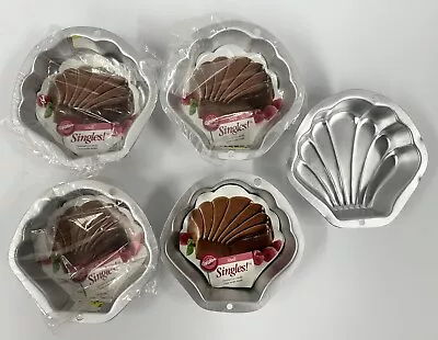 Wilton Seashell Mini Cake Pan Molds Single Personal Size Mold 5in Shell Lot Of 5 • $11.99