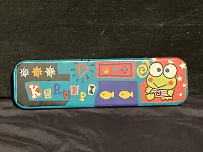 Vintage Sanrio Kero Keroppi Frog Tin Metal Trinket Case Holder Pencil Box 1996 • $14.99