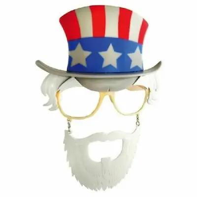 Sunstache Uncle Sam Moustache Sunglasses Sun Stache Shades Costume July 4th • $10.88