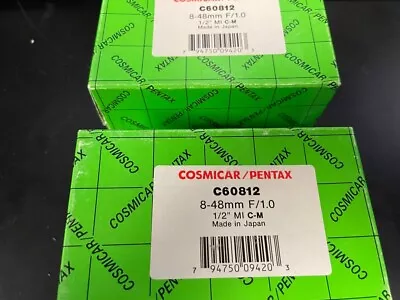 C60812 Pentax 1/2  C Mount 8-48mm F1.0 Manual Zoom Lens • $200