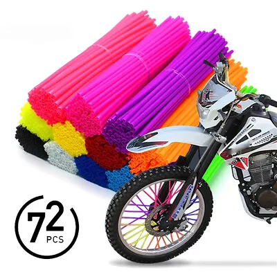 Motorcycle Off-road Dirt Bike Spoke Skins Covers Wraps Wheel Rim Guard Protector • $8.41