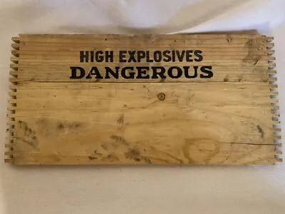 Vintage Trojan Explosives Wood Crate Steampunk Craft Antique *Side Panel Only* • $30