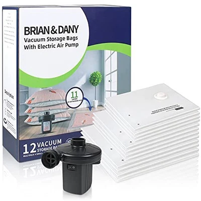 $44.83 • Buy BRIAN & DANY Vacuum Storage Bags With Electric Pump Vaccum Sealed Space Saver...