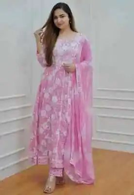 Indian Women's Anarkali Kurti Set Gown Dress Designer Party Wear Salwar Kameez • $91.67