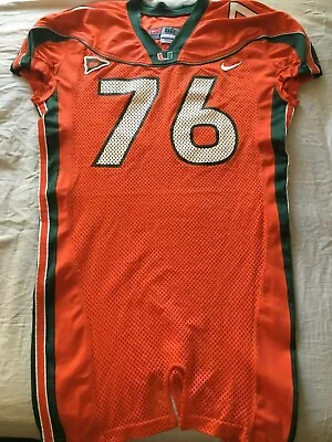 Carlos Joseph 2001 2002 2003 Miami Hurricanes Nike GAME USED WORN Orange Jersey • $633.33