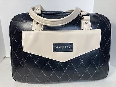 MARY KAY Consultant Starter Bag Black And Cream Diamond Travel Case Organizer • $19.99