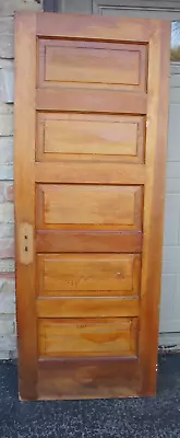 30  X 78  Antique Vintage Interior SOLID Wood Wooden Interior Door 5 Panels • $95