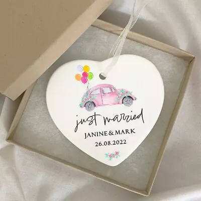 Wedding Gift PERSONALISED Ceramic Plaque For Bride And Groom Mr & Mrs Present • £6.95