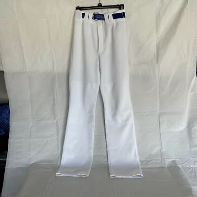 Mizuno Men's Performance Baseball Pants White W/ Blue Belt. Size S Athletic • $15