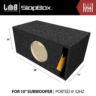 1.65 Ft^3 @ 32Hz Ported MDF Sub Enclosure Box For 10  Subwoofer (9-3/8  Cutout) • $309.99
