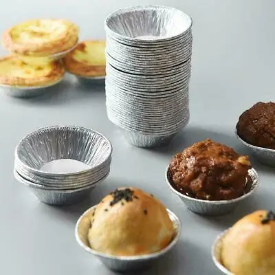 100* Disposable Aluminum Foil Tart Pan Mini Pot Pie Plate Mold Tart Pan Tin Nice • $2.57