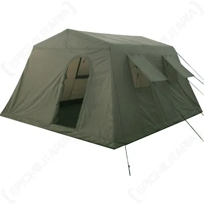 Military Style Large Olive Drab Tent - 3.4 X 3.10 X 1.8 M Waterproof 6 Person • £363.95