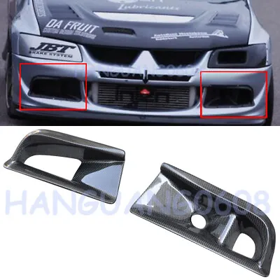 For Mitsubishi Evolution VIII EVO 8 Carbon Fiber Front Bumper Air Intake Ducts • $159.60