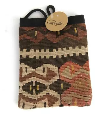 Kilim Turkish Carpet Handbag Shoulder Purse Woven Wool By Pappagallo • $41