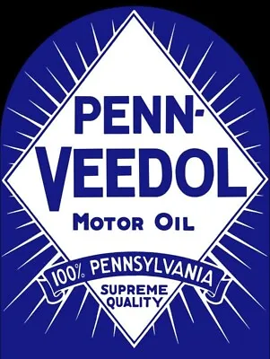 Penn Veedol Motor Oil Diecut NEW 18  Tall Sign USA STEEL Large Size • $64.88