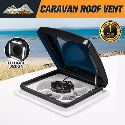 San Hima Caravan Roof Vent 12V Fan RV Shower Hatch 280x280mm Motorhome Camper • $149.95