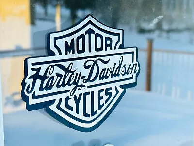 TWO Harley Davidson Vinyl Decals Small Sizes FREE Shipping! HD Chrome! • $14.87