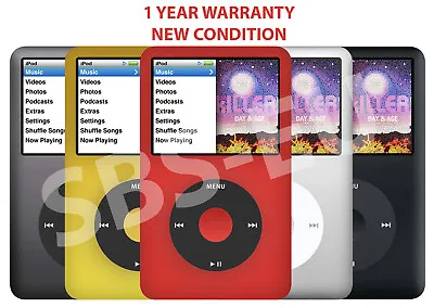 £199.99 • Buy Apple IPod Classic 7th Generation 512 256 160 120 80 GB -Black Silver Gold Red