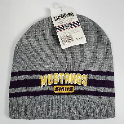 Sunrise Mountain High School Mustangs Beanie Knit Cap Hat Az Adult One Size Nwt • $9.95