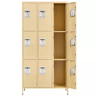 Metal Lockers With 9 Doors Steel Locker Storage Cabinet For Office School Gym • $329.98