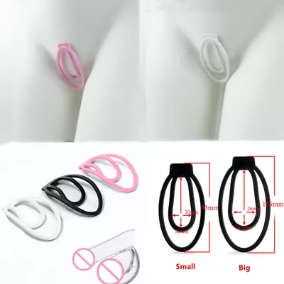 Chastity Male Penis Ring Device Cock Cage Male Trainer Chastity Cage Fufu Clips • £7.99