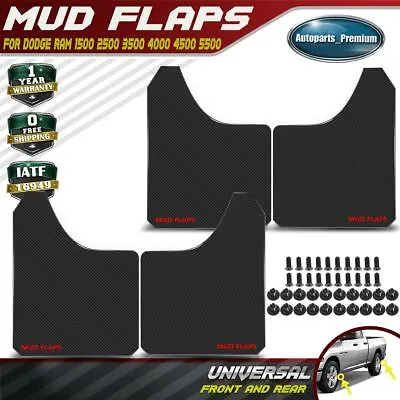 4PCS Front&Rear Black Universal Splash Guards Mud Flaps For Dodge Car Pickup SUV • $24.99