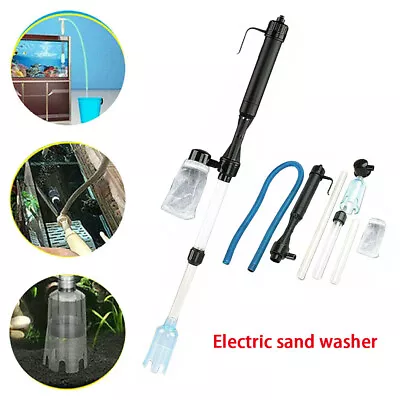 £8.73 • Buy Aquarium Fish Tank Gravel Vacuum Siphon Syphon Cleaner Battery Filter Pump New