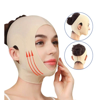 $5.60 • Buy Reusable V Line Face Slimming Double Chin Reducer Mask Lifting Belt Anti-Wrinkle