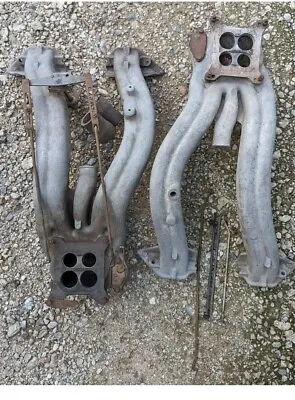 1960 1961 Mopar Cross Ram Intake Manifolds Chrysler 383 413 Dual Fours W/Linkage • $2100