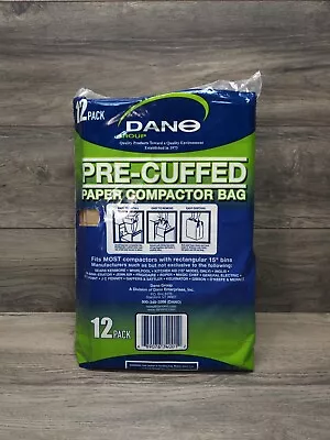 DANE Paper Compactor Bags Pre-Cuffed 12 Pack NEW SEALED  • £28.95