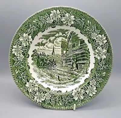 Royal Tudor Ware Staffordshire Coaching Taverns Green Soup/Pasta Bowl 22.5cm #1 • £8.99