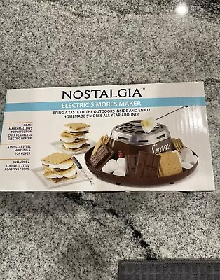 Nostalgia Indoor Electric Stainless S'mores Maker W/ 4 Trays Open Box • $17