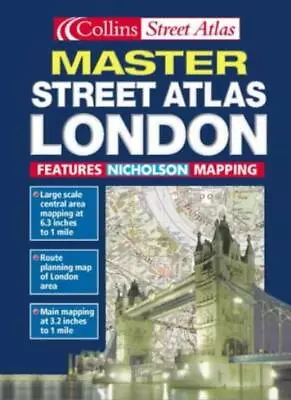 London Master Street Atlas (Collins Street Atlas)- 978000449066 • £5.44