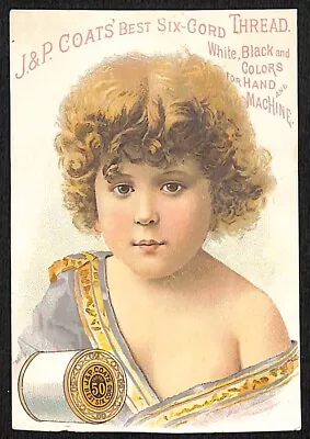 J & P Coats Thread Victorian Trade Card Hibbard & Perkins Essex Junction VT • $15.99