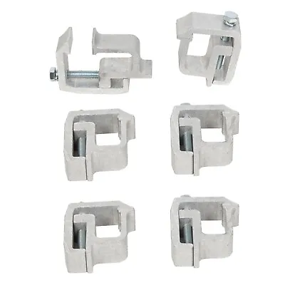6 X Silver Truck Cap Topper Camper Shell Mounting Clamps Heavy Duty • $27.50
