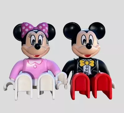 Mickey Minnie  Mouse Lego Duplo 3   Figure Suit Bow Tie Disney Building Blocks • $9.99