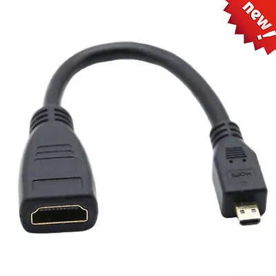 Micro HDMI-compatible Male To HDMI-Compatible Female Adapter ConnectorCable • $1.87