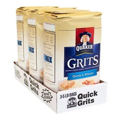 Quaker Quick 5-Minute Grits (5 Lb. 3 Pk.) ( FREE SHIPPING ) • £16.53