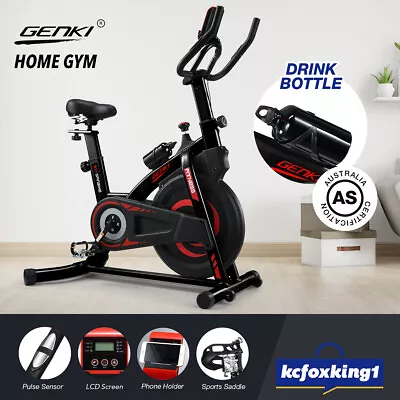 Genki Spin Bike Exercise Bike Adjustable Resistance Training Gym Home Fitness • $269.39