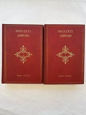 Mark Twain Innocents Abroad Two Vol Set With B & W Illustrations 1895 Hardcovers • $32