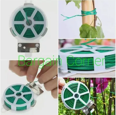 Garden Plant Bag Cables Twine Twist Cable Tie Coated Wire Reusable Flexible Ties • £2.98