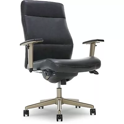 La-Z-Boy Baylor Ergonomic Faux Leather Swivel Executive Chair Black (CHR10085B) • $352.56