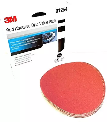 6  Psa Stikit Red Abrasive Discs - 180 Grit - 3m #01254 - 25 Pieces  • $11.85