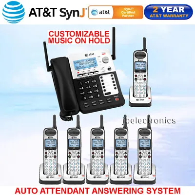 AT&T SynJ SB67138 DECT 6.0 4-LINE CORDED/CORDLESS PHONE SYSTEM - 6 CORDLESS • $1079.95