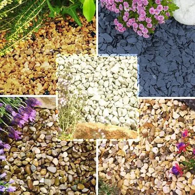 1 To 30kg Gravel Chippings Deter Weed Garden Path Patio Pathway Plant Top Stone • £25.99