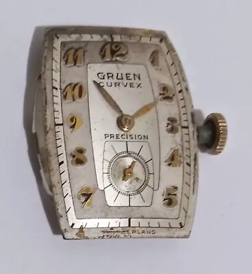 Vintage Gruen Curvex Precision 17 Jewels Movement Only • $50