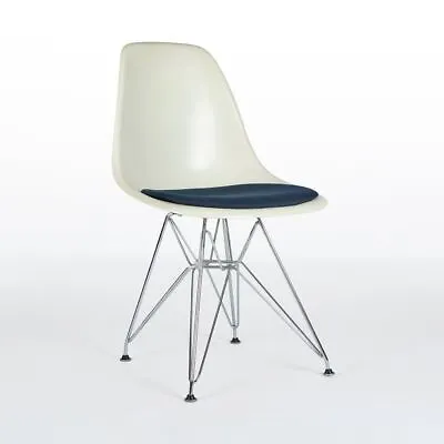 Herman Miller Eames Chair White Original DFSR Blue Cushioned Dining Side Shell • £325
