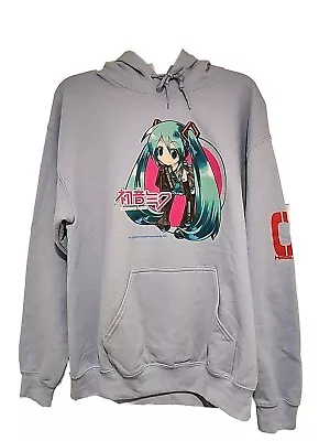 New Vocaloid Hatsune Miku Adult Medium Light Blue Hoodie Fleece  Sweatshirt • $39