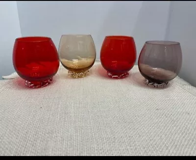 Vintage Blown Glass Sherry Glasses • $23.55