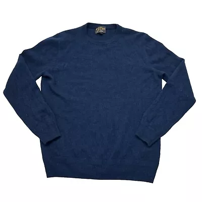 Knit For J Crew 100% Cashmere Crewneck Sweater Navy Blue Men’s Size Large • $21.21